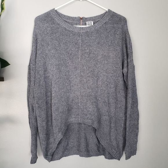 Vero Moda Grey low high zip sweater Small - Picture 1 of 5